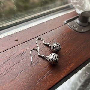 Tibetan silver earrings